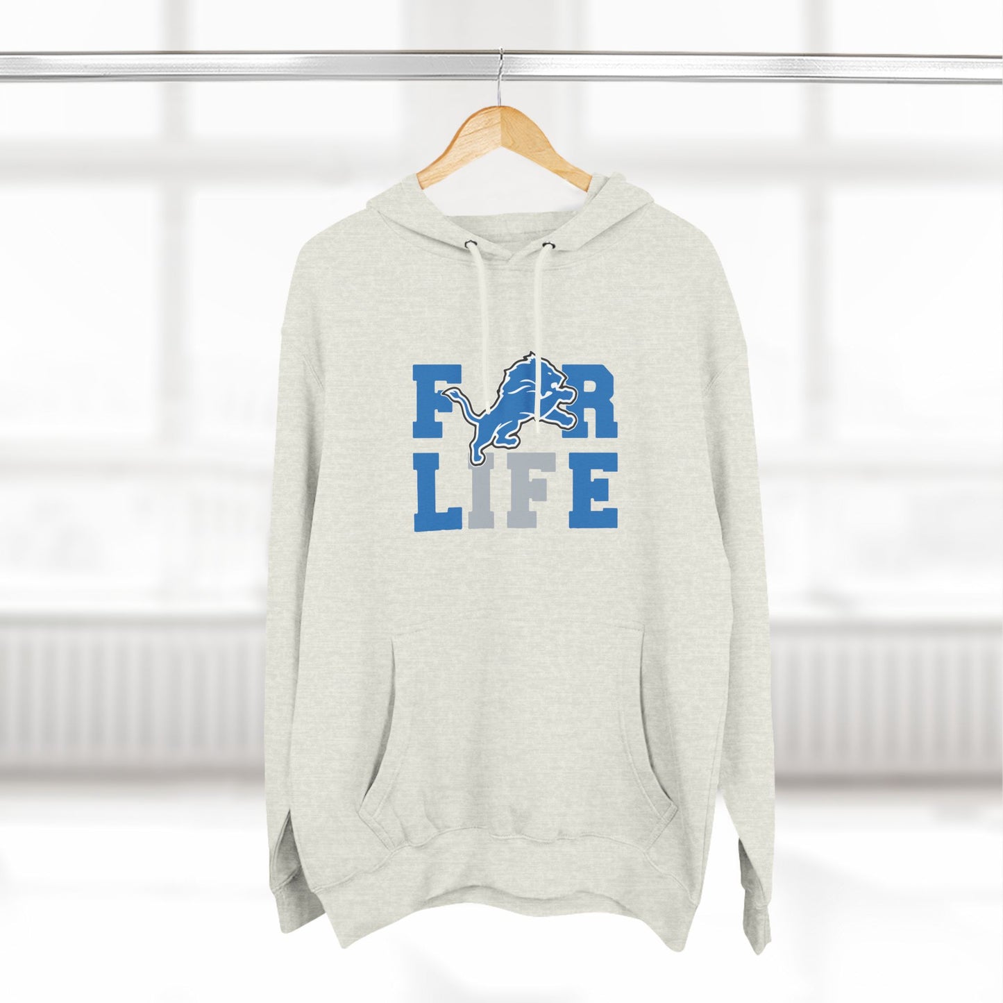 Detroit Lions Fleece Hoodie - For Life, Cozy Sports Apparel