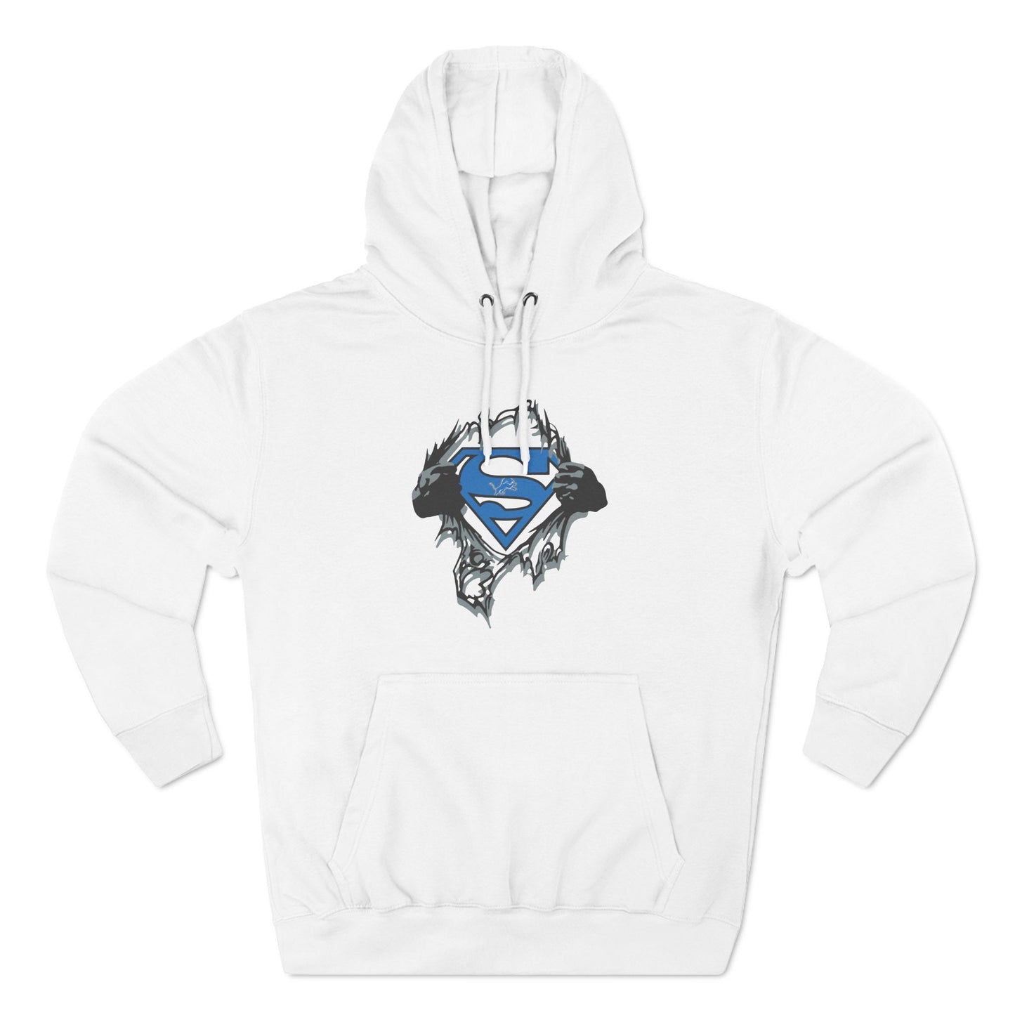 Superhero Fleece Hoodie - Three-Panel Graphic Design for Fans