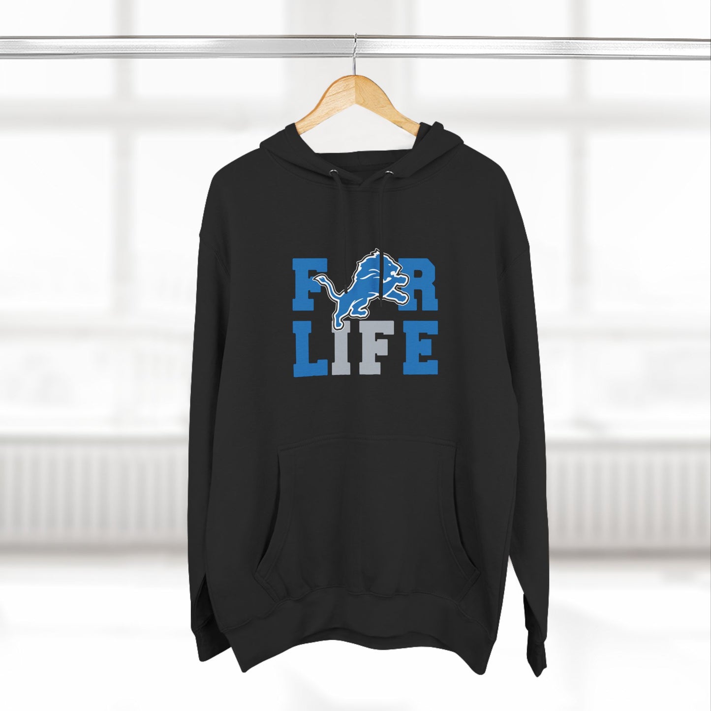 Detroit Lions Fleece Hoodie - For Life, Cozy Sports Apparel