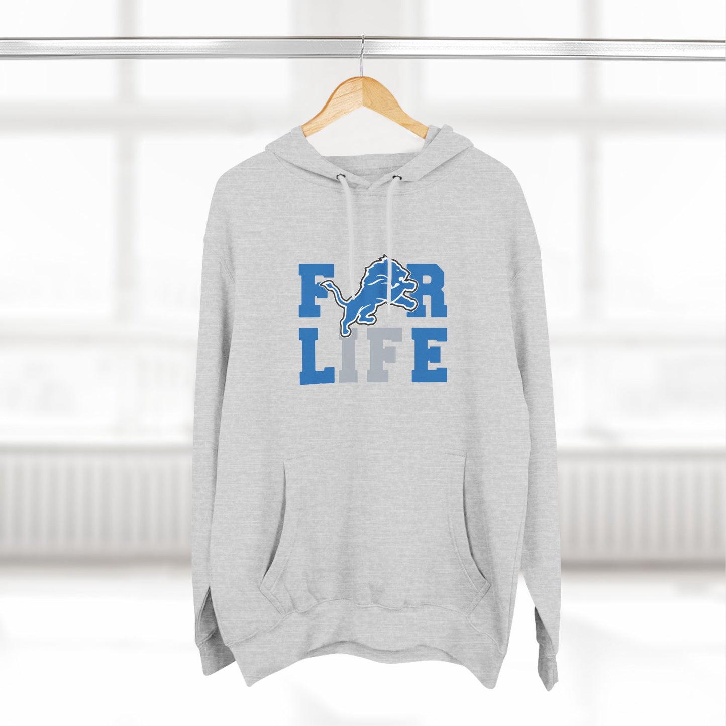 Detroit Lions Fleece Hoodie - For Life, Cozy Sports Apparel