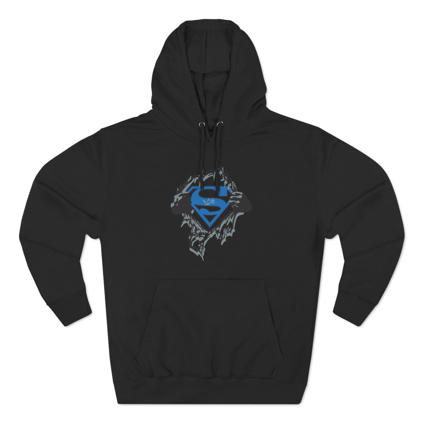 Superhero Fleece Hoodie - Three-Panel Graphic Design for Fans