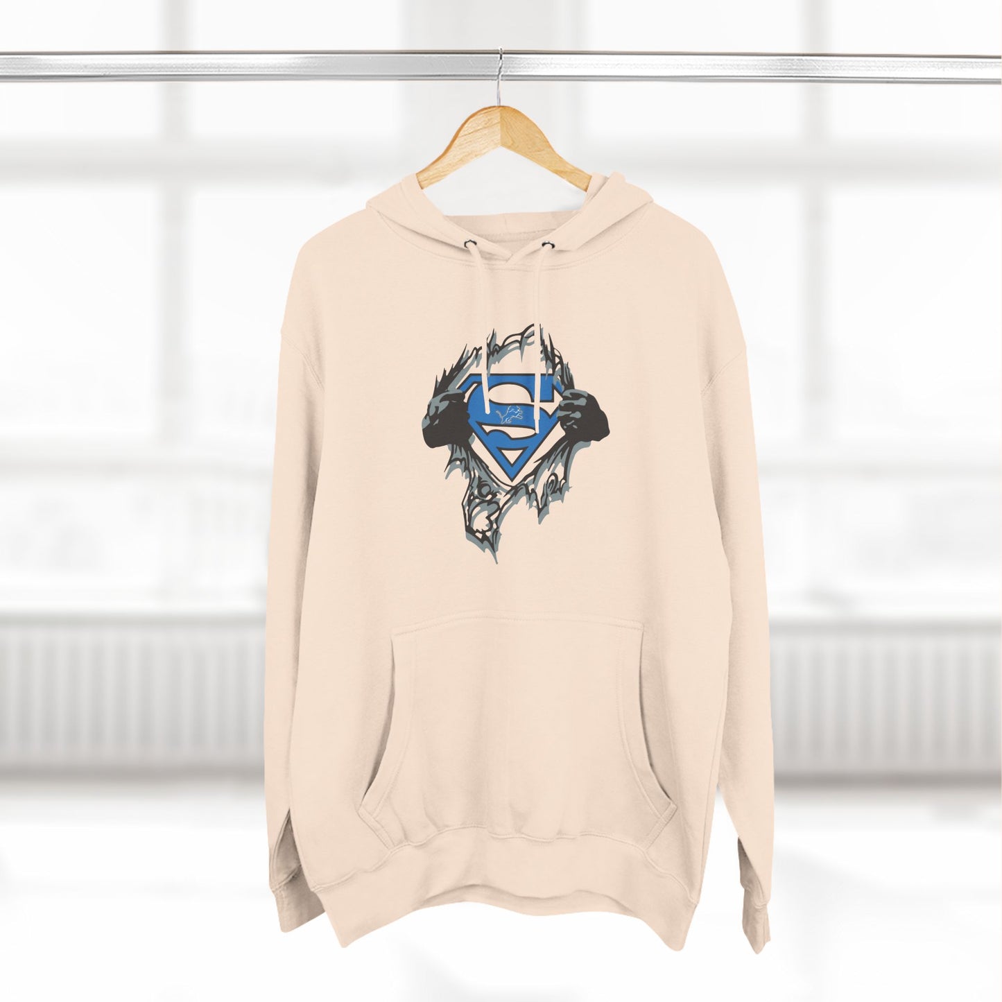 Superhero Fleece Hoodie - Three-Panel Graphic Design for Fans