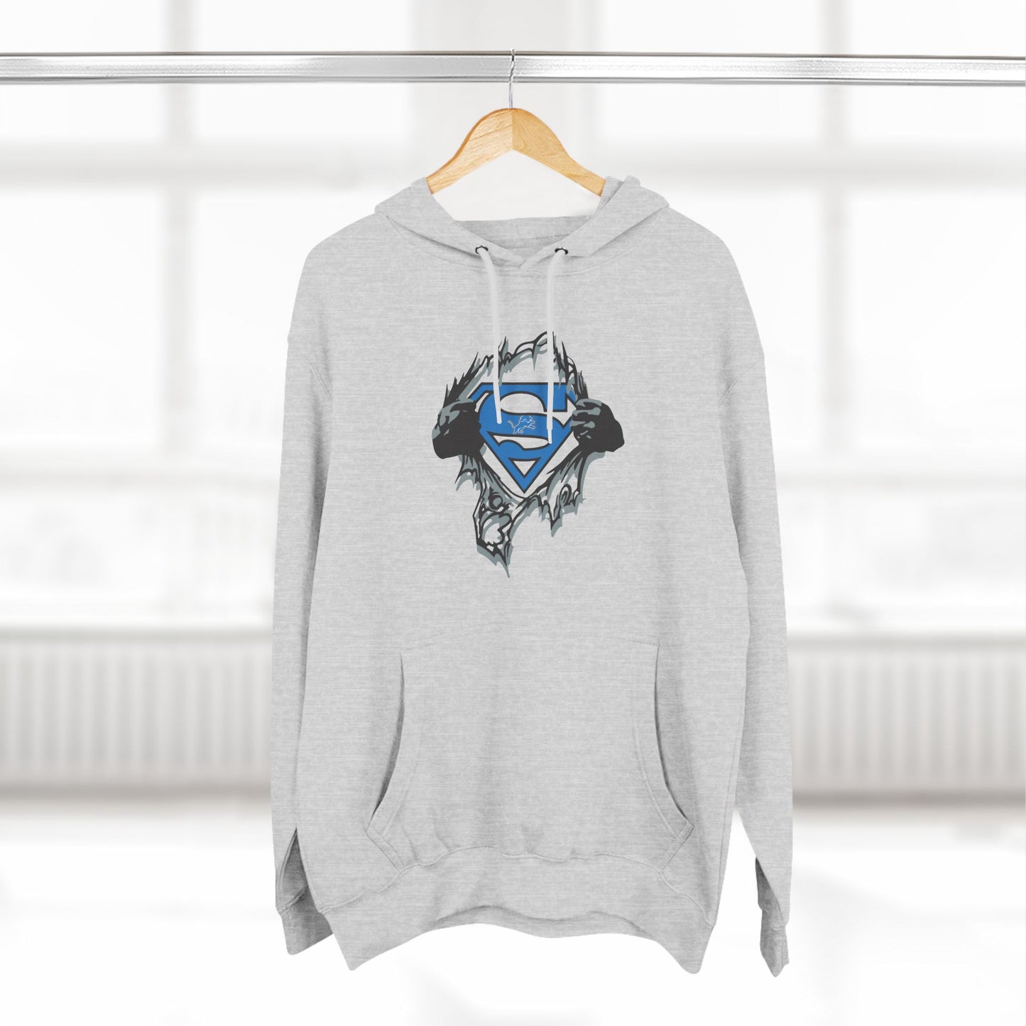 Superhero Fleece Hoodie - Three-Panel Graphic Design for Fans