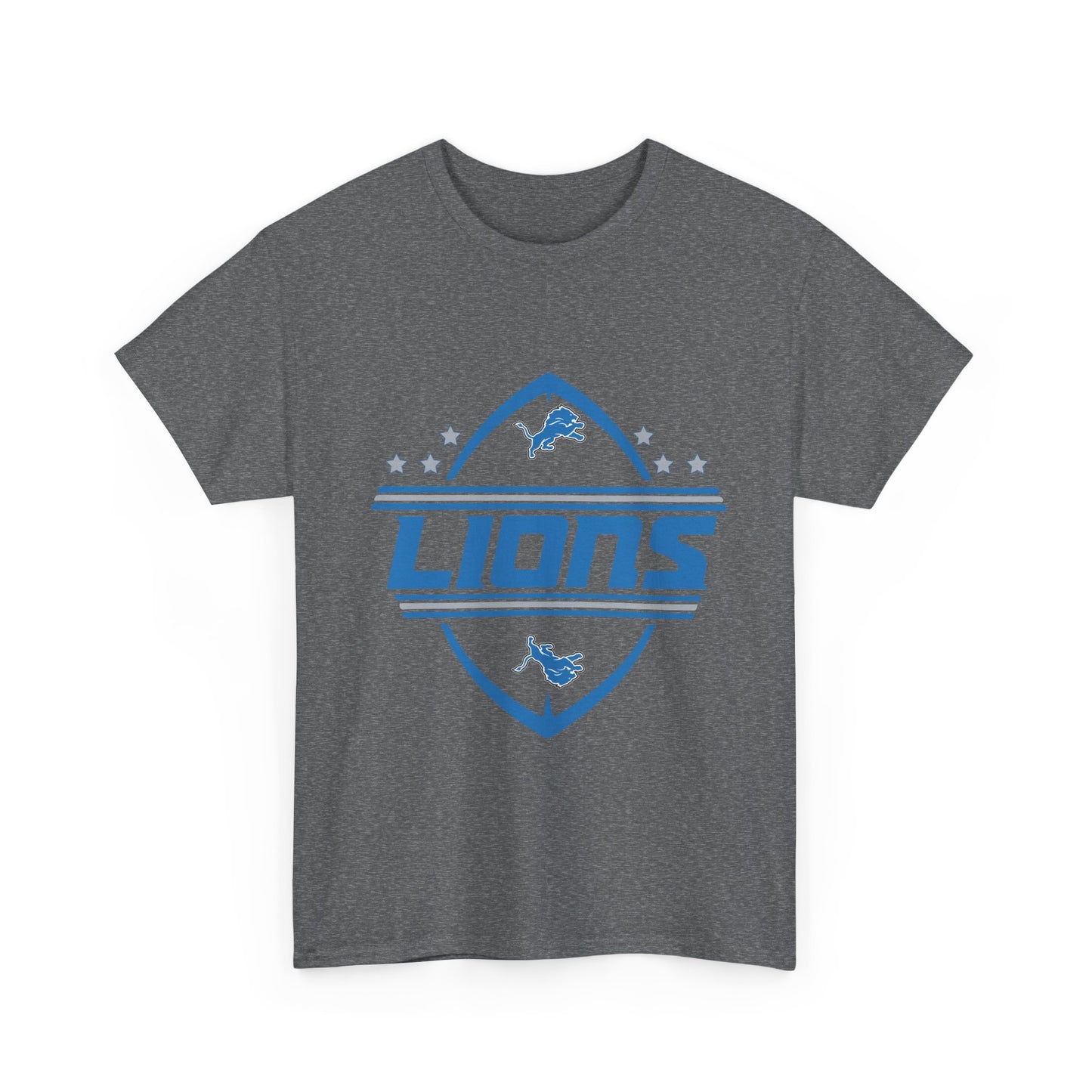 Lions Unisex Heavy Cotton Tee - Comfortable Sportswear for Game Day