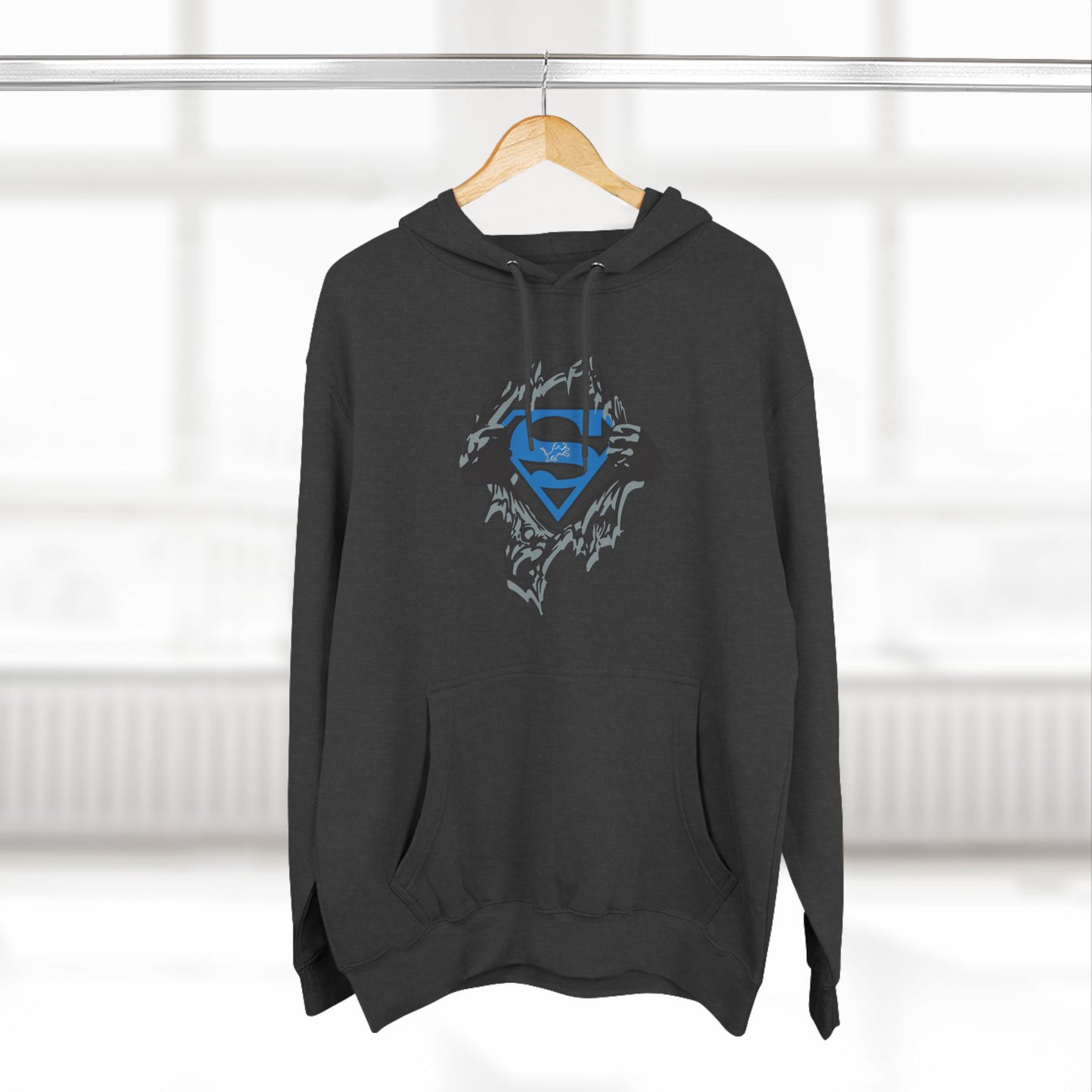 Superhero Fleece Hoodie - Three-Panel Graphic Design for Fans