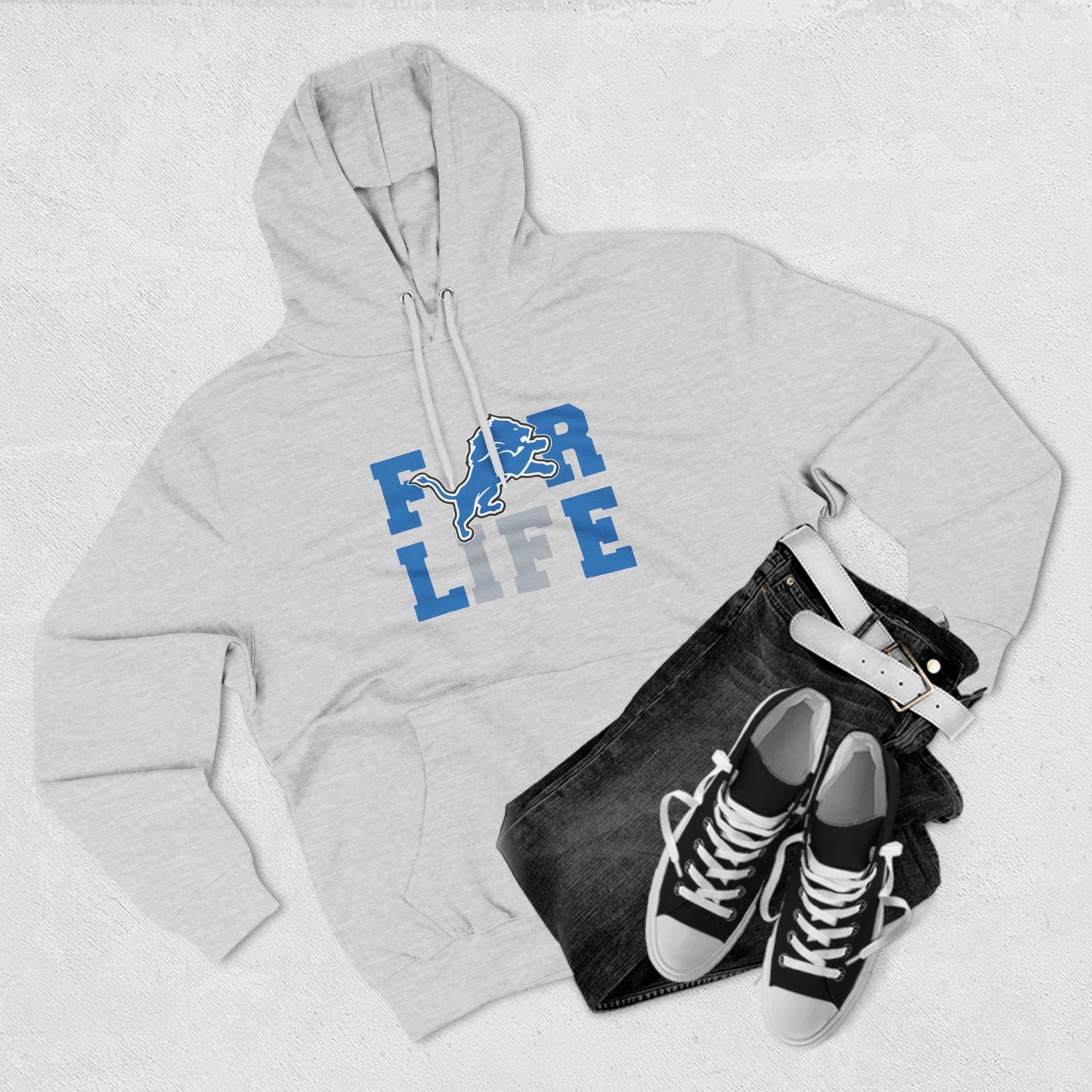 Detroit Lions Fleece Hoodie - For Life, Cozy Sports Apparel