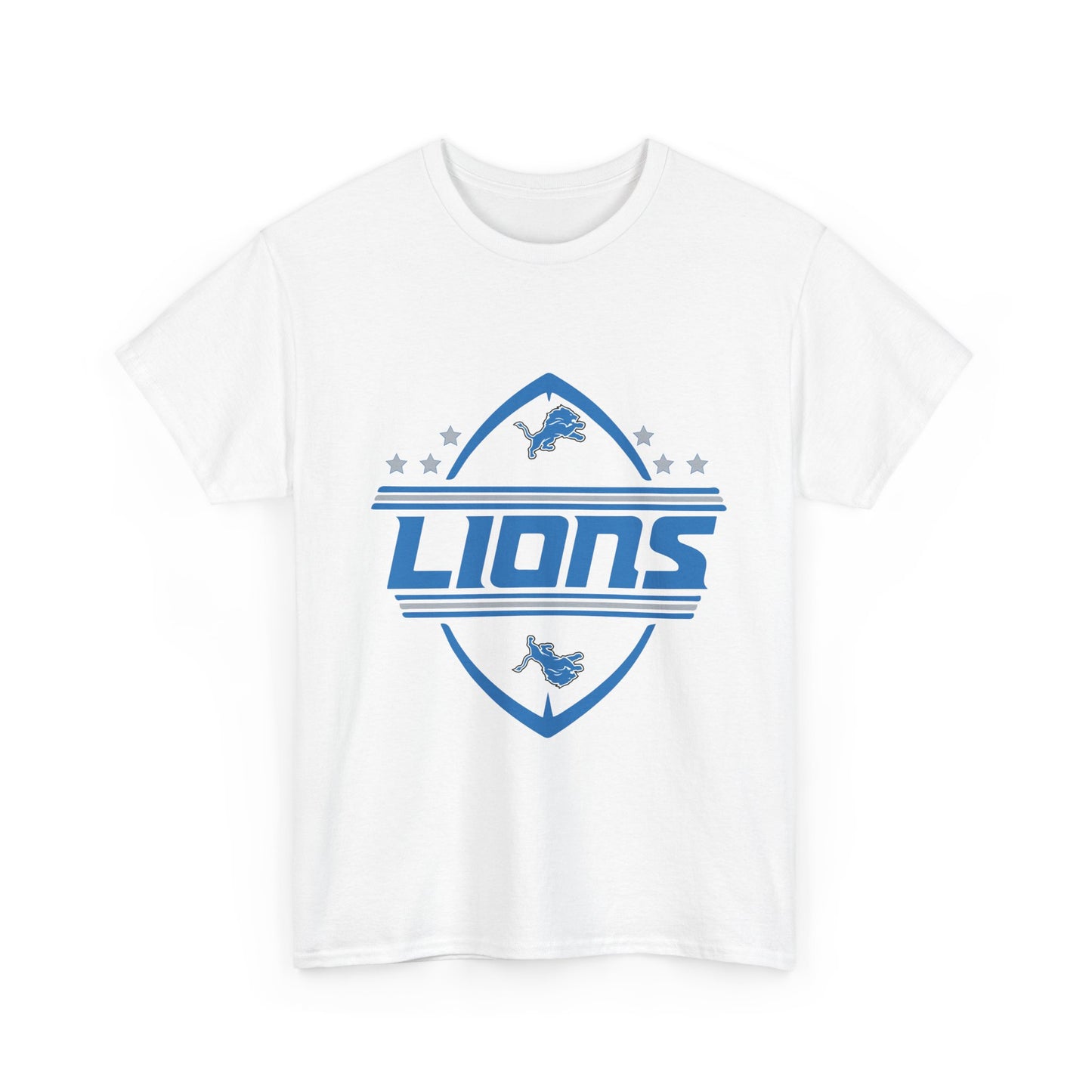 Lions Unisex Heavy Cotton Tee - Comfortable Sportswear for Game Day