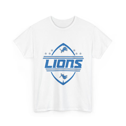 Lions Unisex Heavy Cotton Tee - Comfortable Sportswear for Game Day