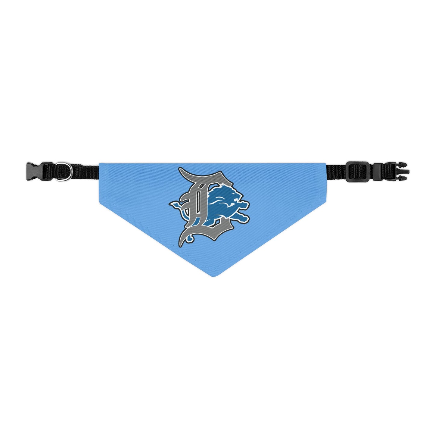 Stylish Pet Bandana Collar for Dogs - Blue with Graphic Design