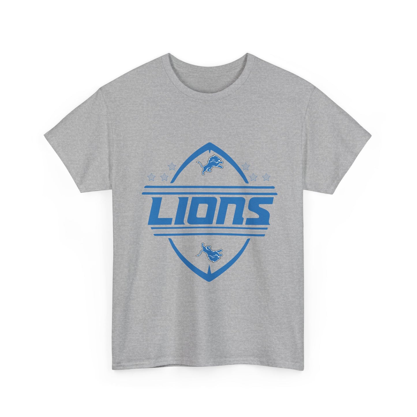 Lions Unisex Heavy Cotton Tee - Comfortable Sportswear for Game Day