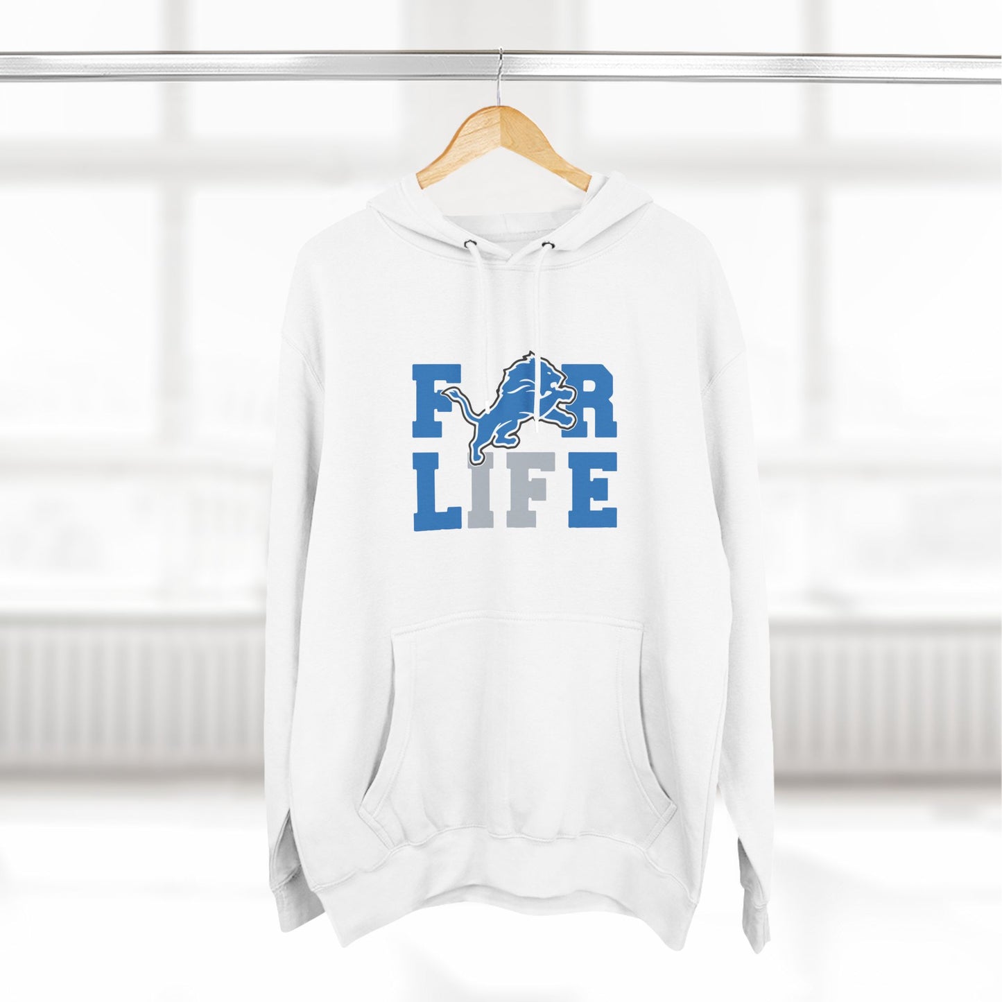 Detroit Lions Fleece Hoodie - For Life, Cozy Sports Apparel