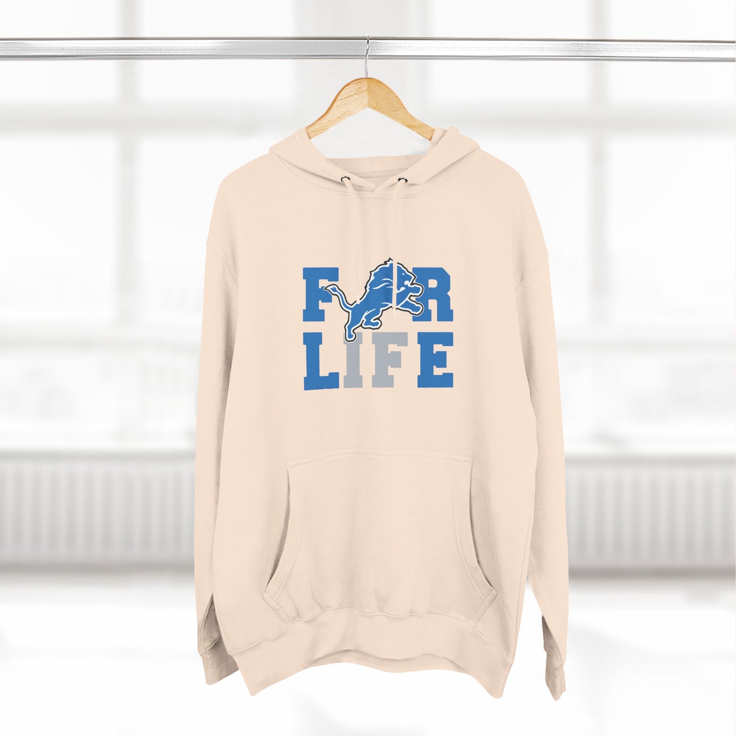 Detroit Lions Fleece Hoodie - For Life, Cozy Sports Apparel