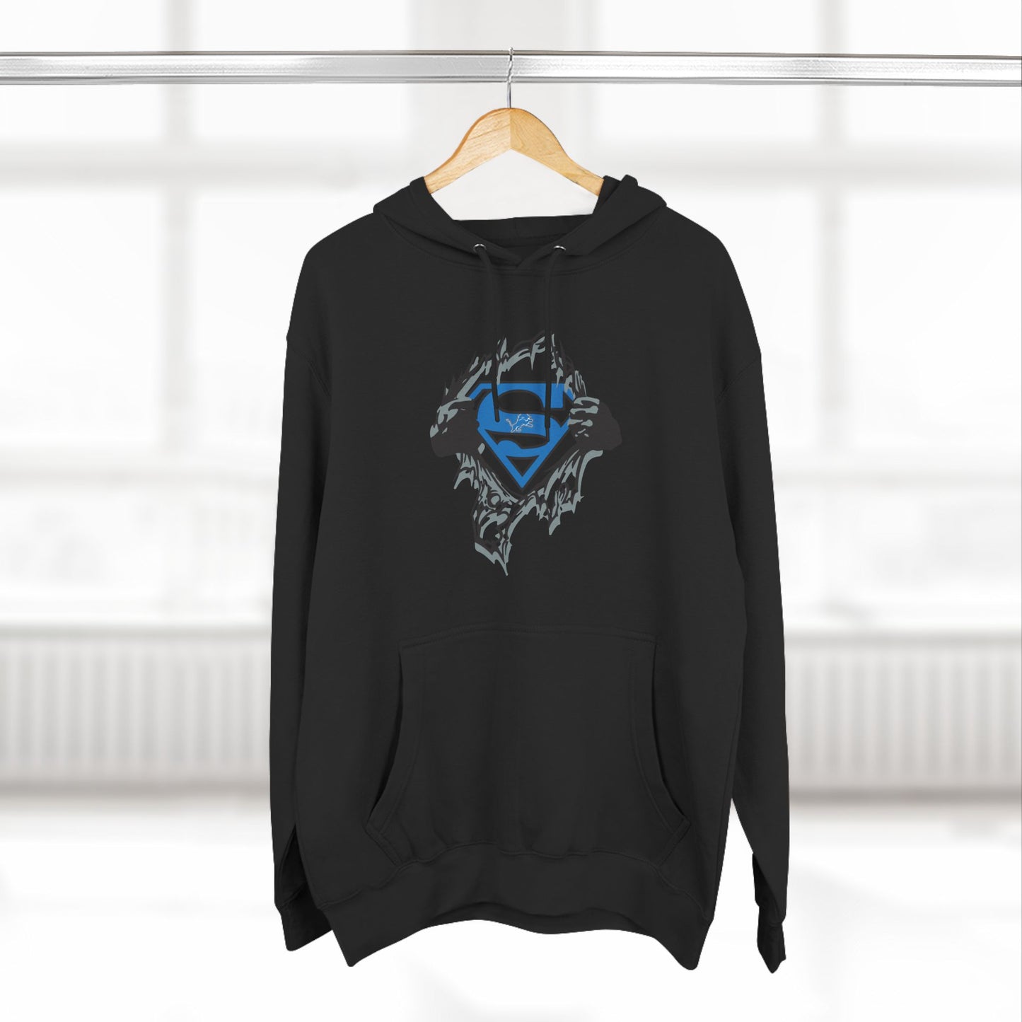 Superhero Fleece Hoodie - Three-Panel Graphic Design for Fans